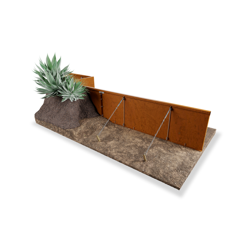 22" Height Zero Flex - Modular Planter - Weathering