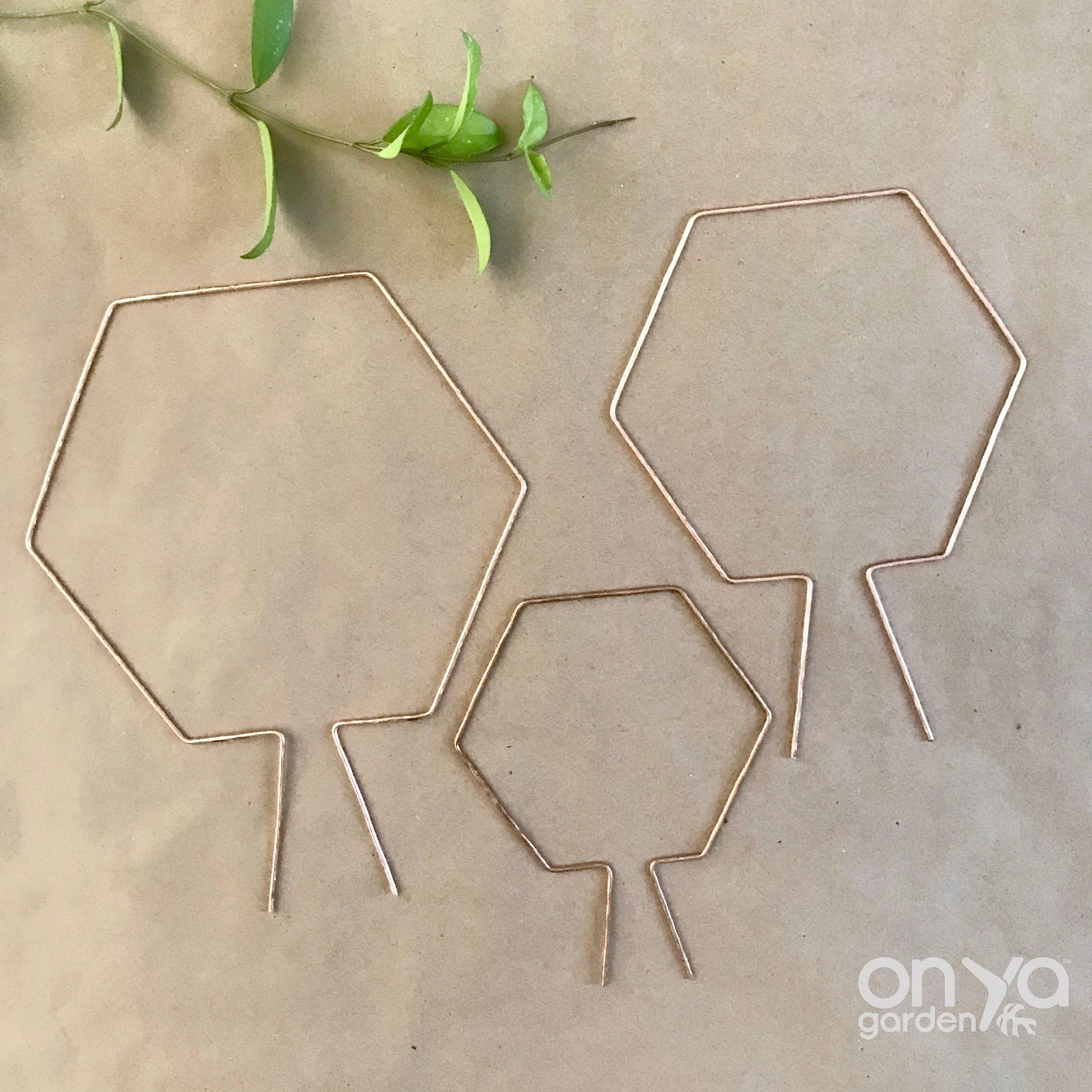 Copper Hexagon Plant Trellis, Honeycomb Trellis, 3 Sizes Available