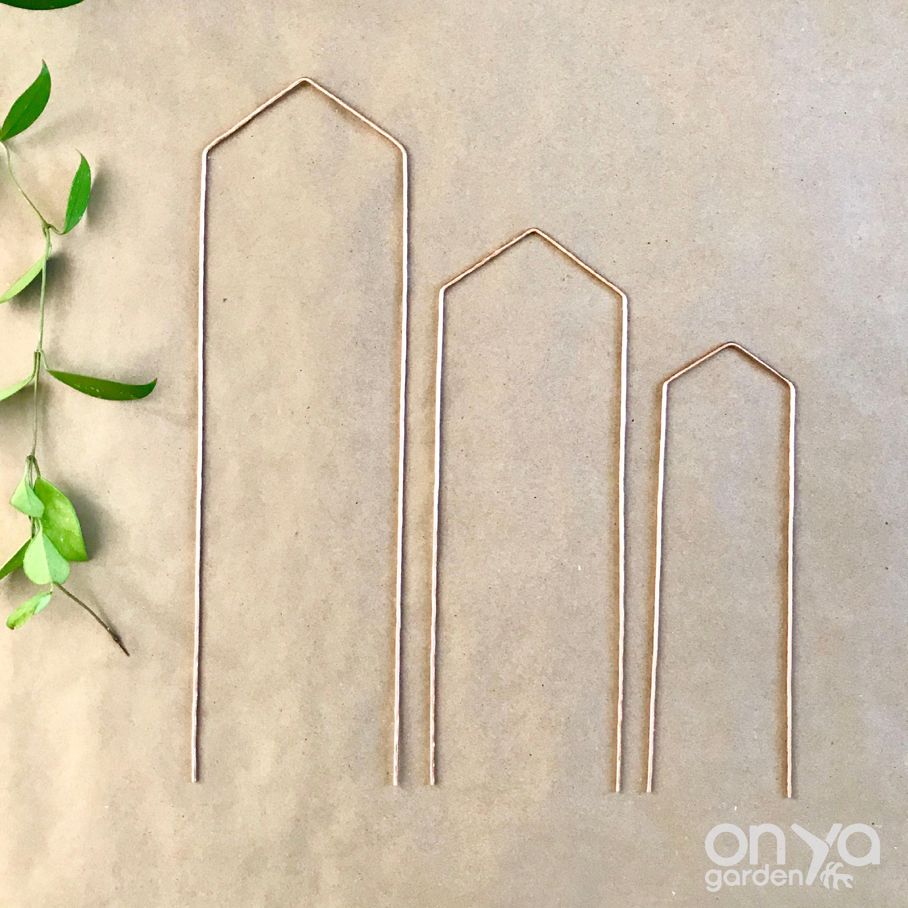 Copper Pointed Arch Trellis for House Plants, 4 Sizes Available