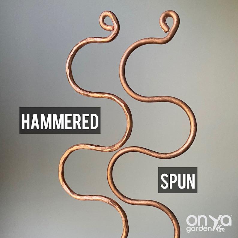 Copper Serpent Plant Stick, Decorative Plant Stake, 2 Lengths