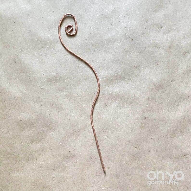 Copper Swirl Decorative Plant Stick, 2 Lengths Available