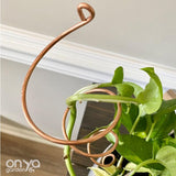 Copper Twirl and Whirl Plant Sticks, Decorative Plant Stakes