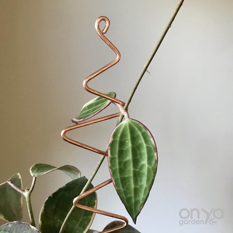 Copper Zig Zag Plant Stick, Plant Support Stake