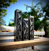 Evening Aviary Luminary Pillar w/ Solar Cap