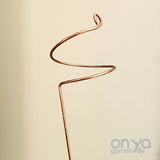 Copper Wide Curl Plant Stick, Base Trellis Plant Stake
