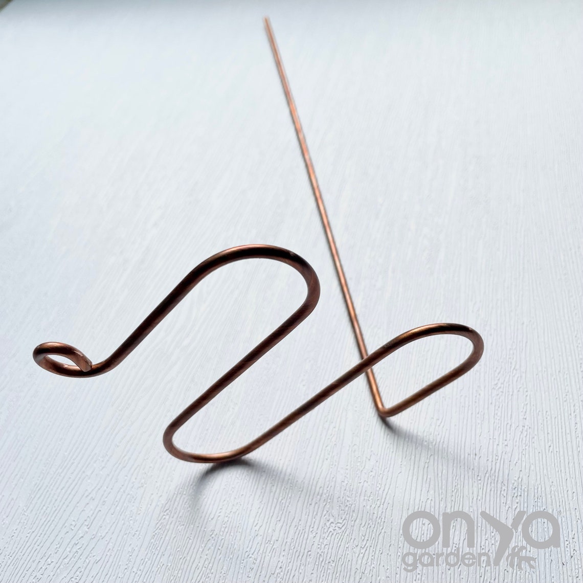 Copper Antenna Plant Stick, Decorative Plant Stake, 3 Lengths