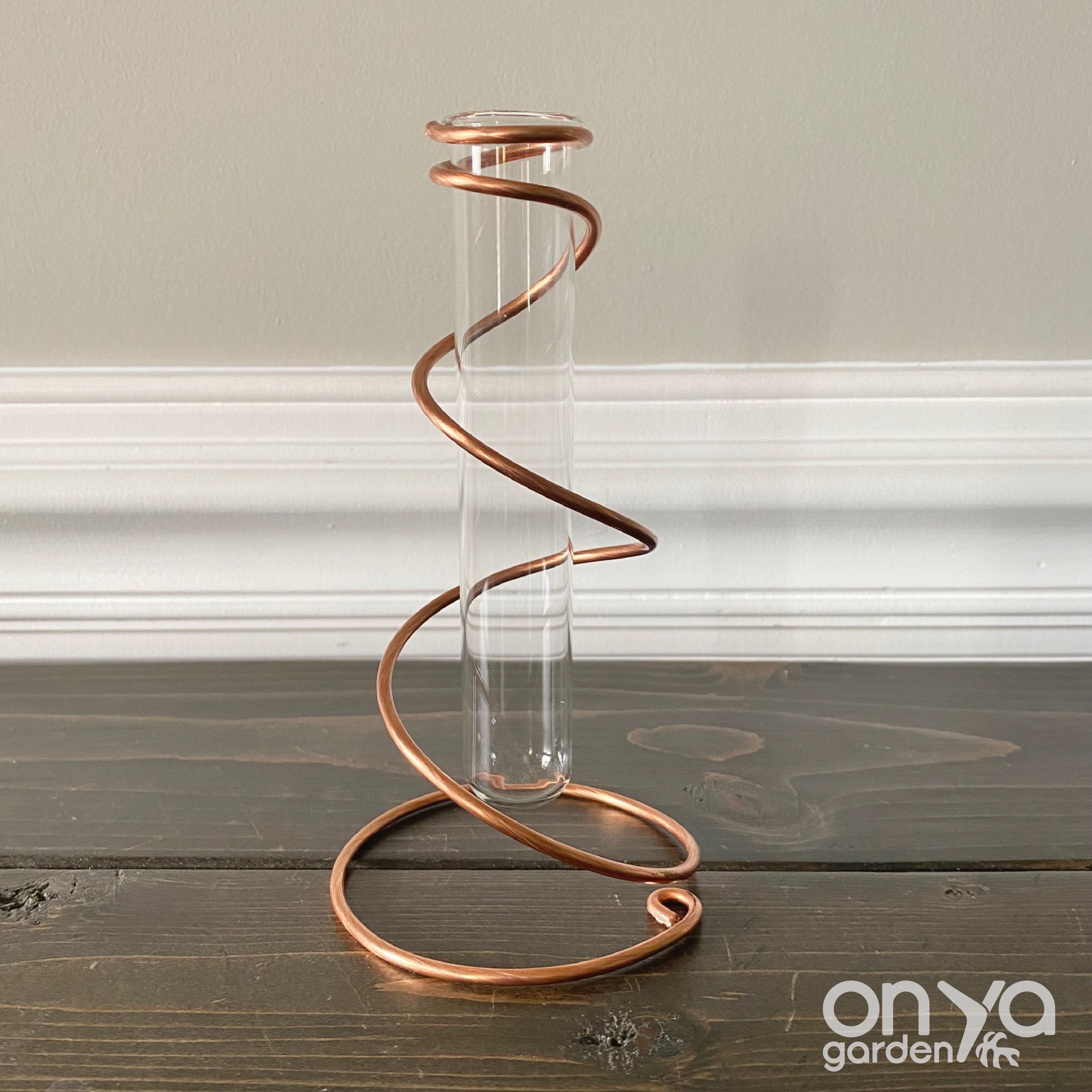 Copper Twirl Propagation Stand, Copper Wire Vase