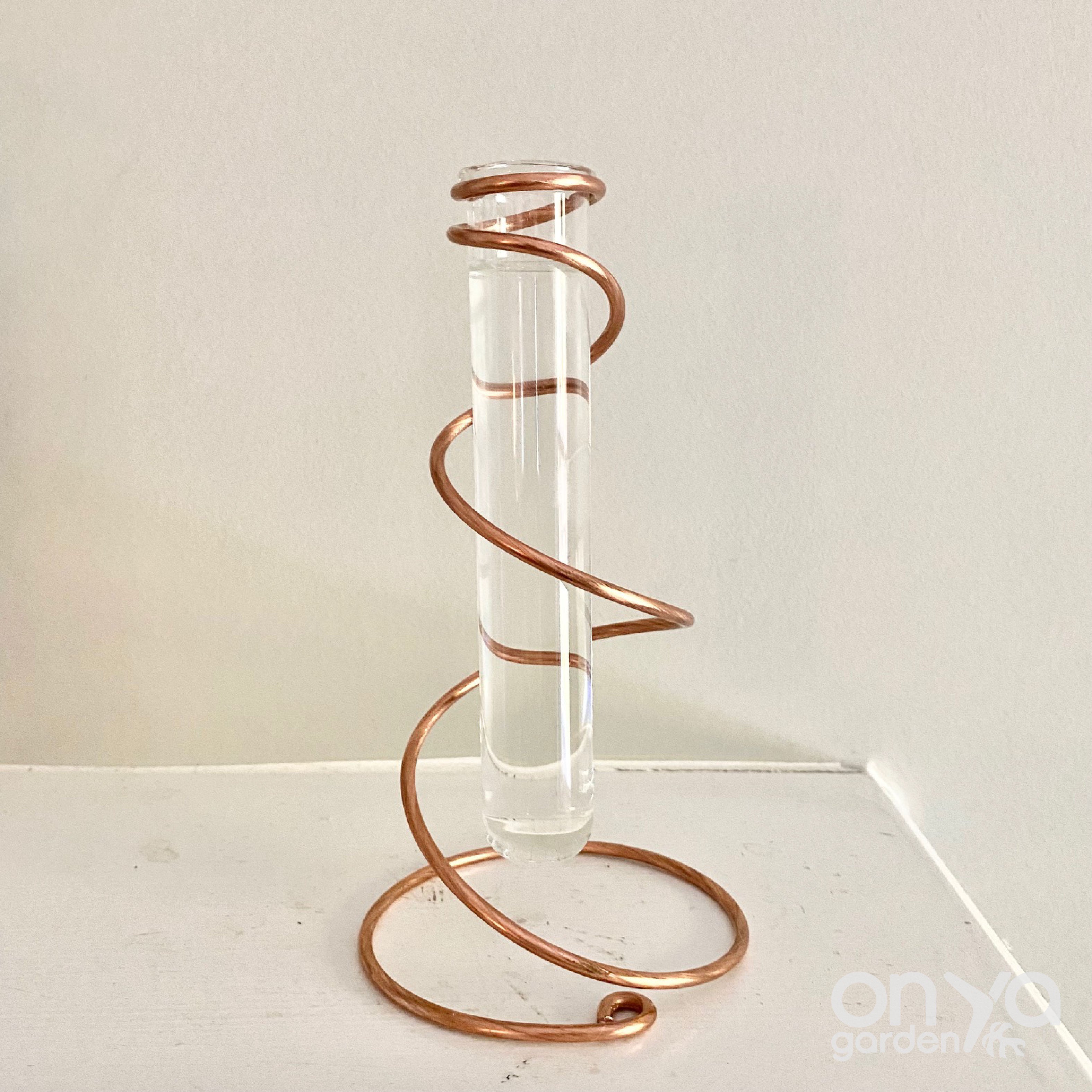 Copper Twirl Propagation Stand, Copper Wire Vase
