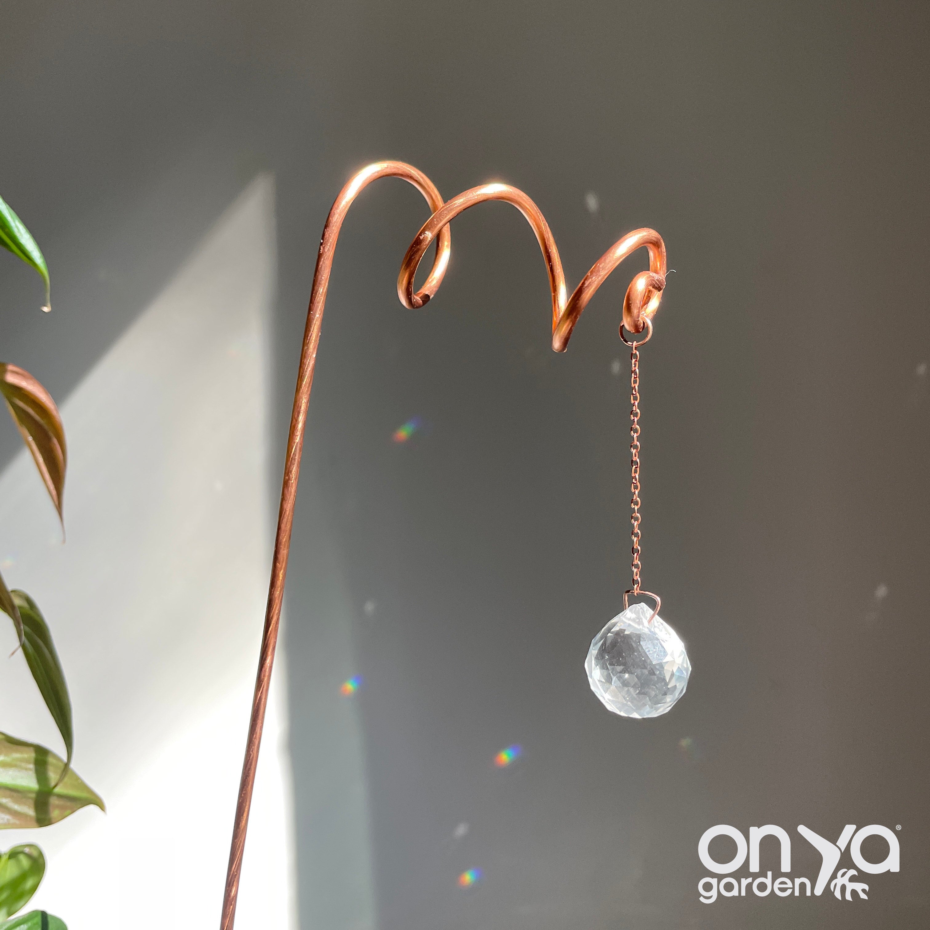 Copper Vortex Suncatcher Plant Stick, Plant Suncatcher