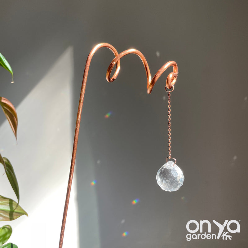 Copper Vortex Suncatcher Plant Stick, Plant Suncatcher