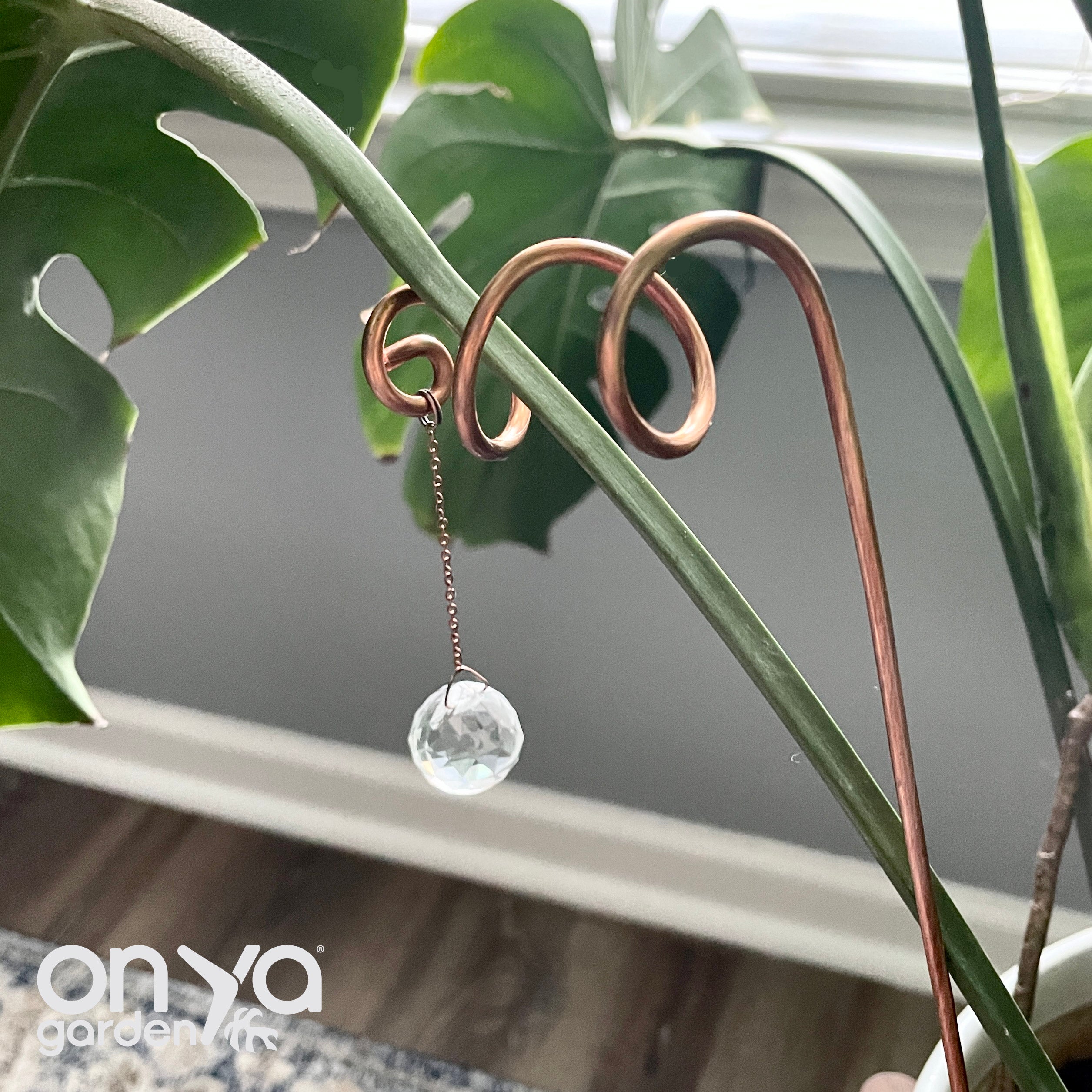 Copper Vortex Suncatcher Plant Stick, Plant Suncatcher