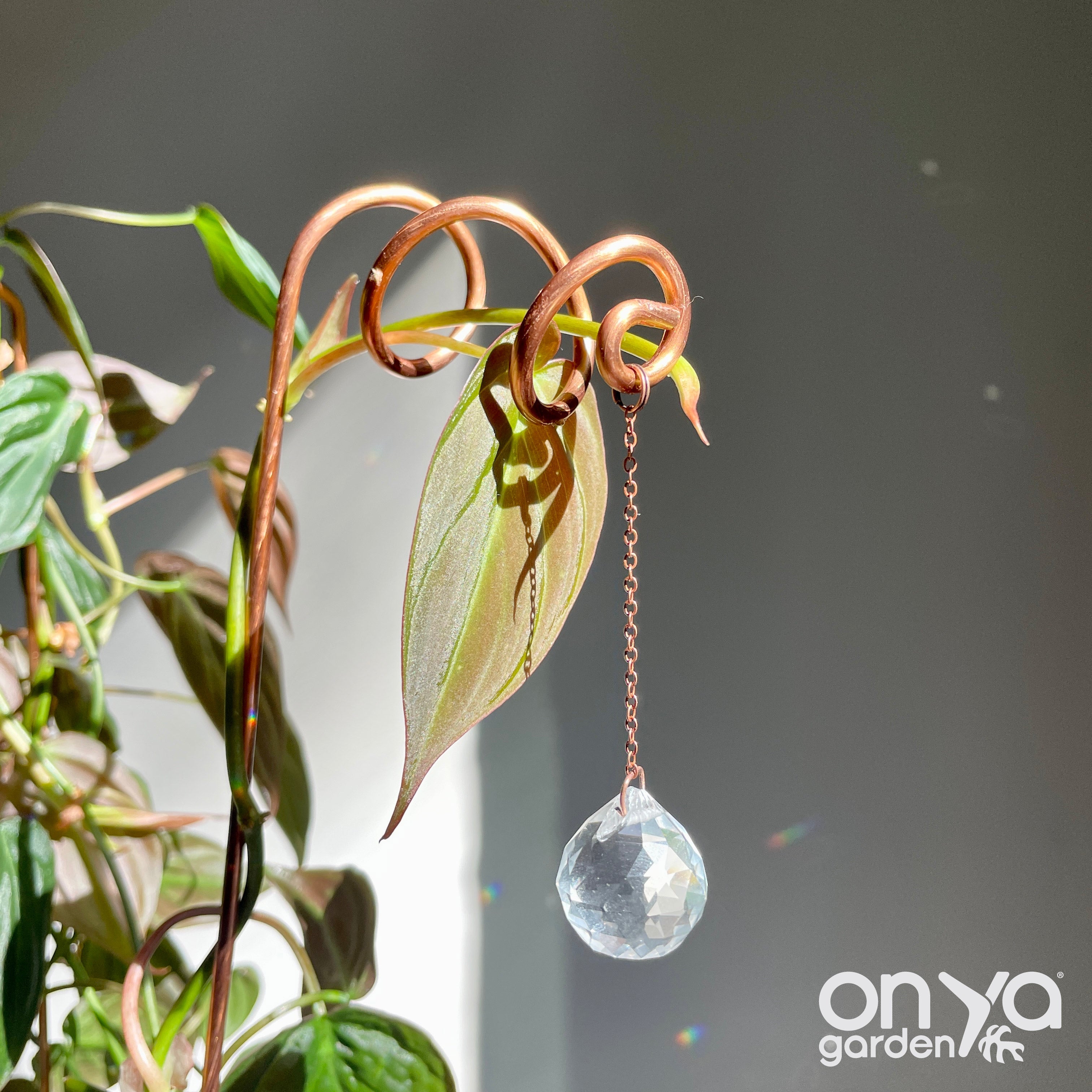 Copper Vortex Suncatcher Plant Stick, Plant Suncatcher