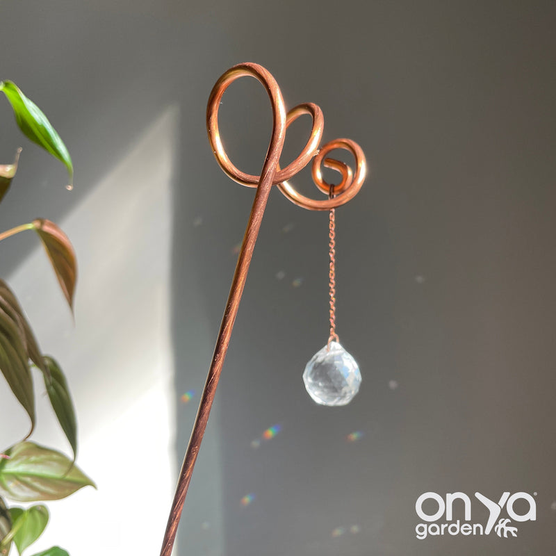 Copper Vortex Suncatcher Plant Stick, Plant Suncatcher