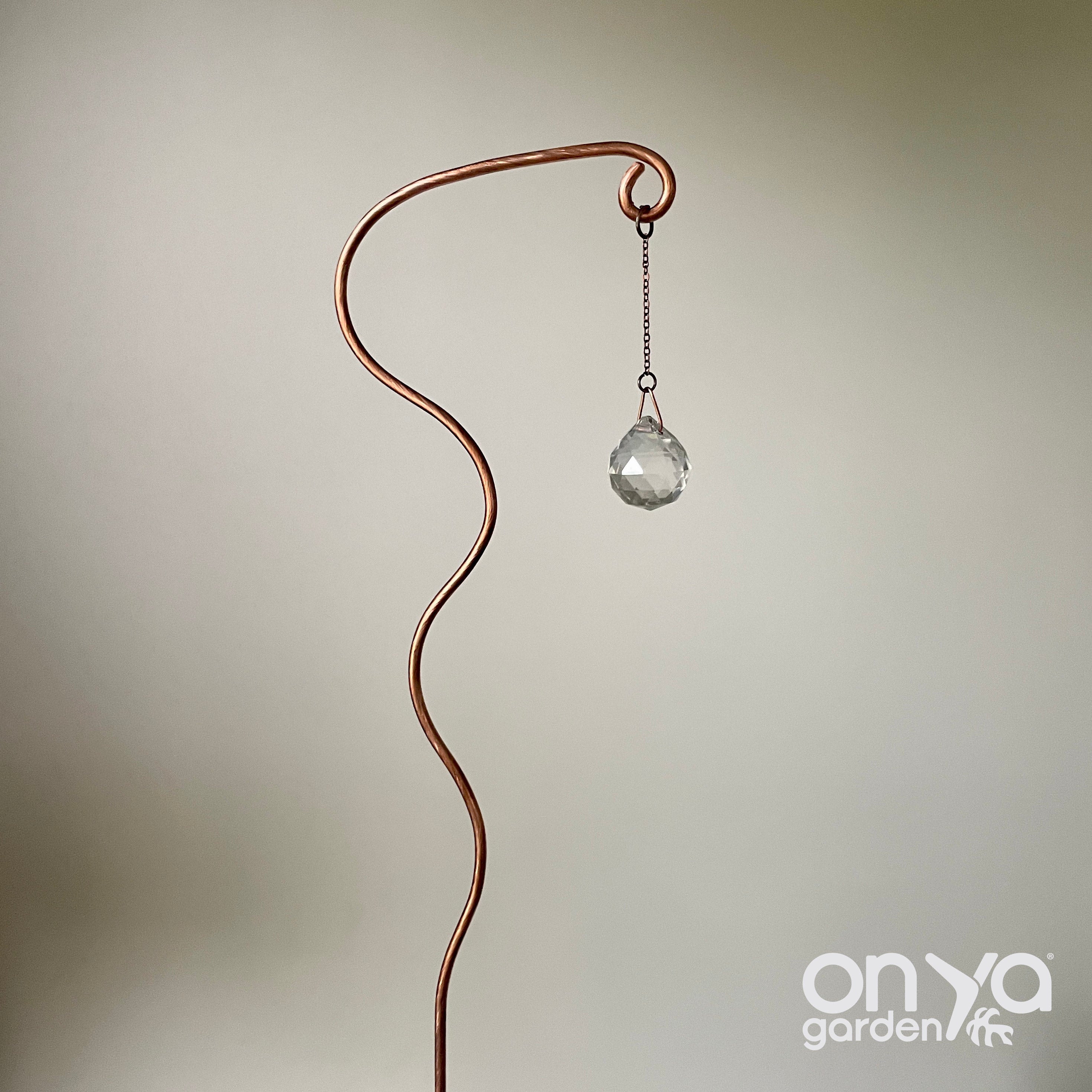 Copper Wander Suncatcher Plant Stick, Plant Suncatcher