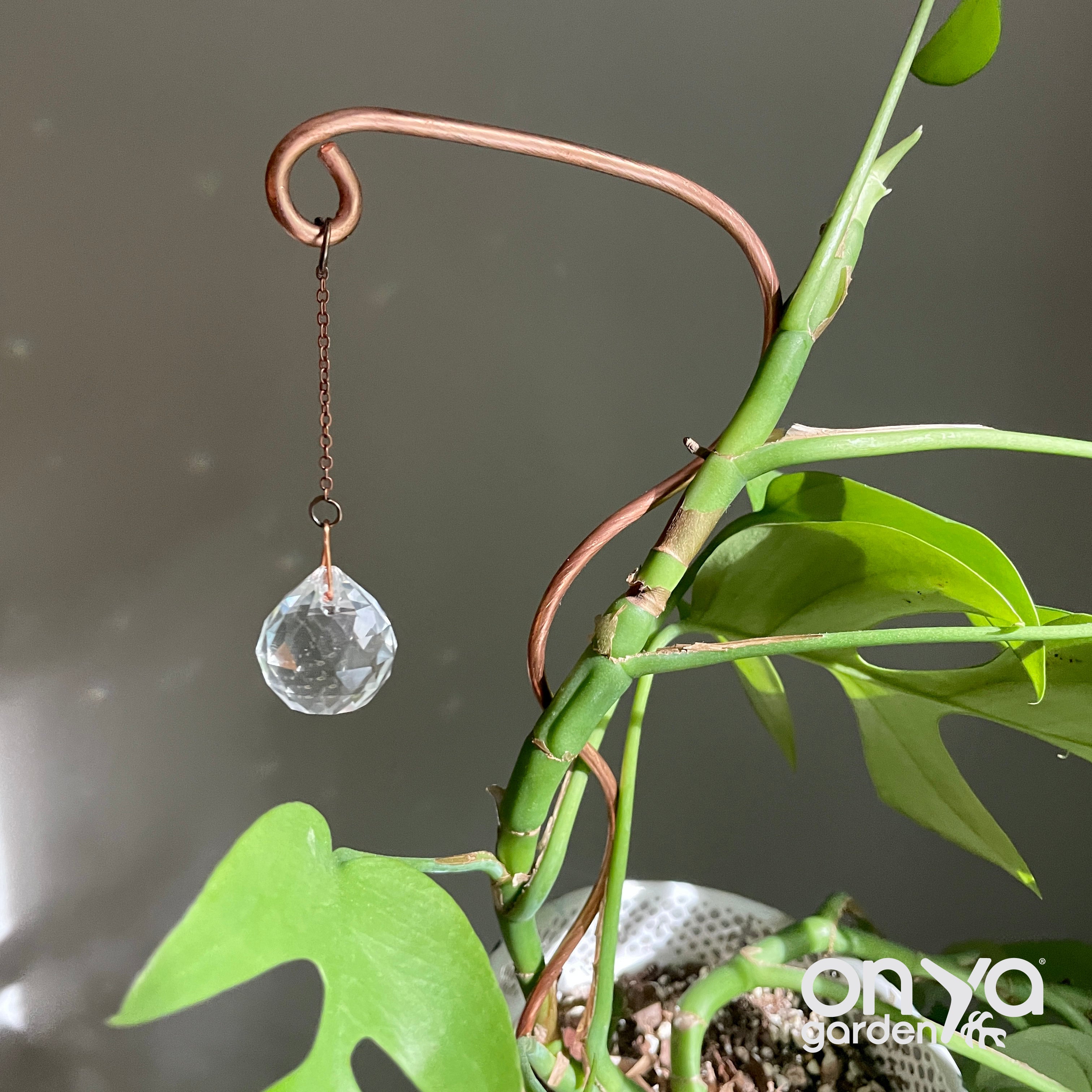Copper Wander Suncatcher Plant Stick, Plant Suncatcher