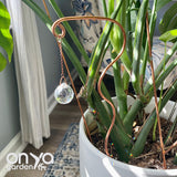 Copper Wander Suncatcher Plant Stick, Plant Suncatcher