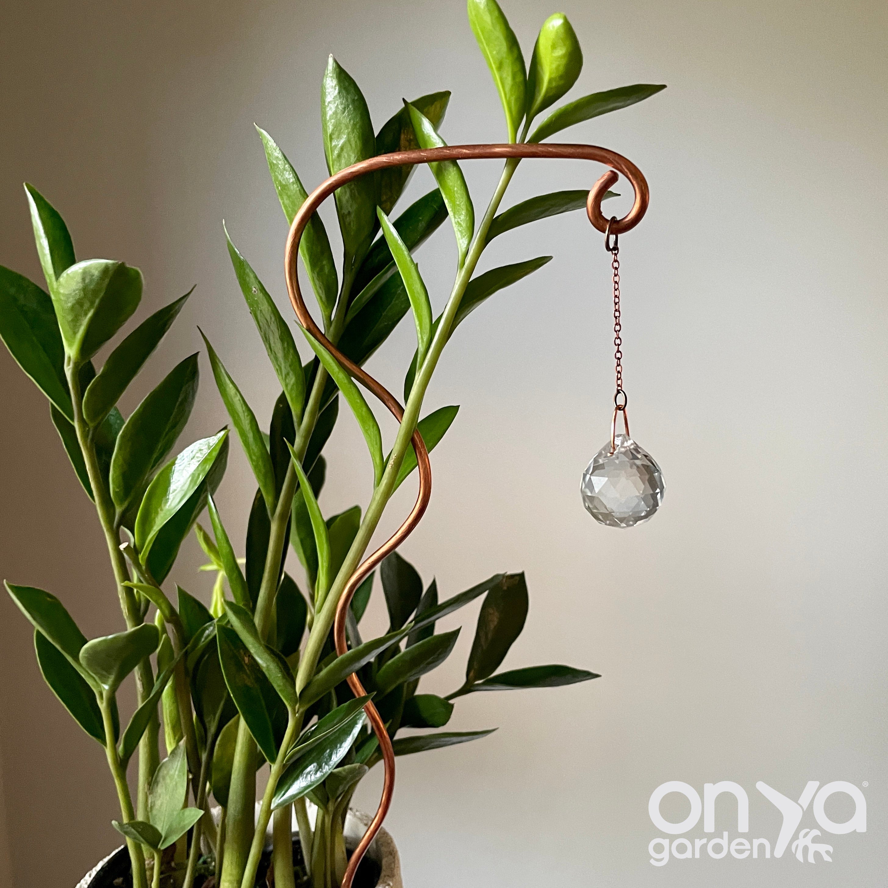 Copper Wander Suncatcher Plant Stick, Plant Suncatcher