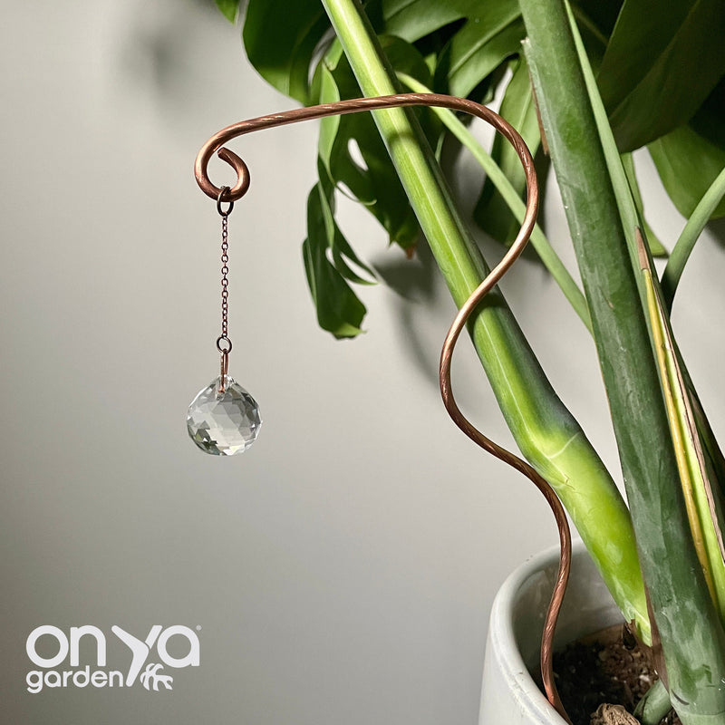 Copper Wander Suncatcher Plant Stick, Plant Suncatcher