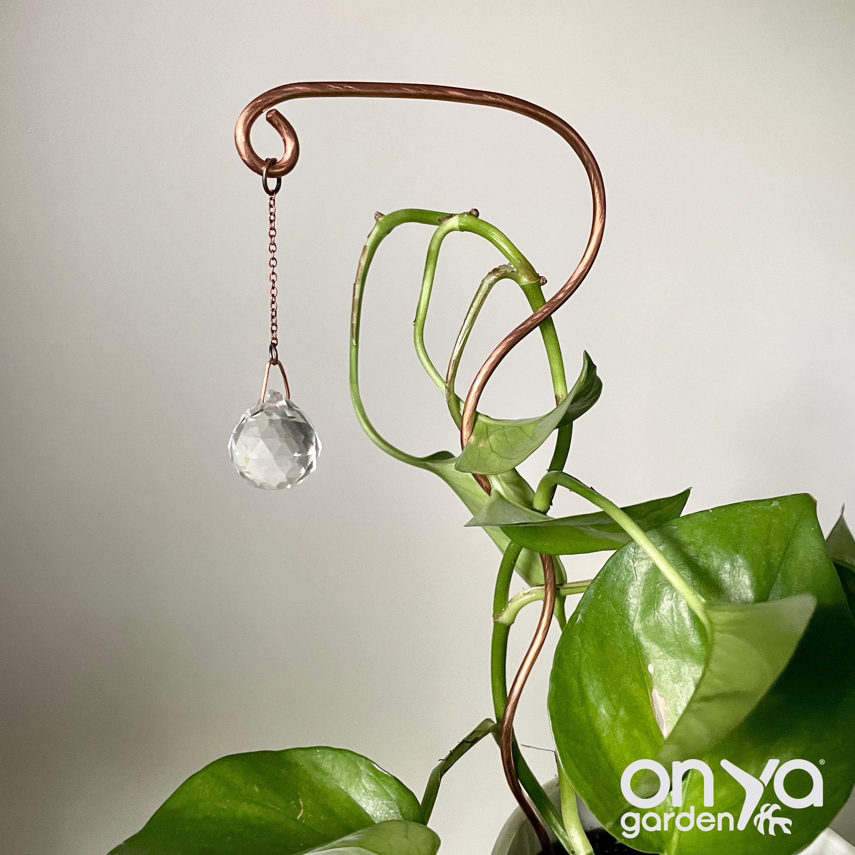 Copper Wander Suncatcher Plant Stick, Plant Suncatcher