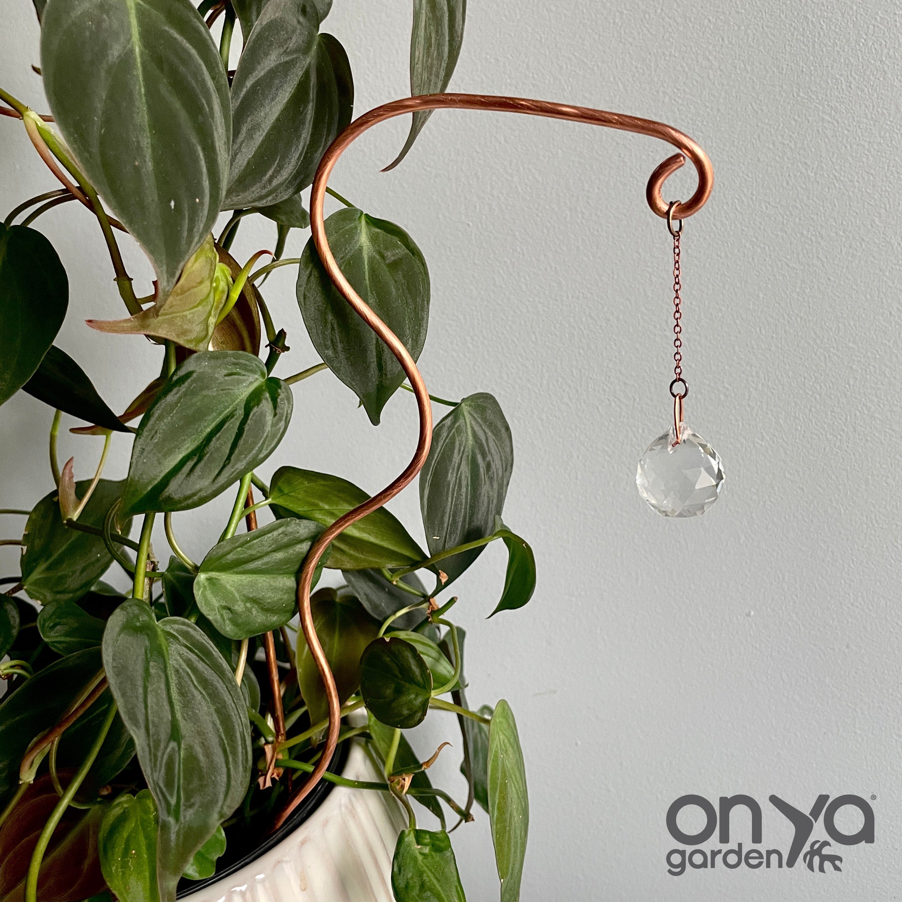 Copper Wander Suncatcher Plant Stick, Plant Suncatcher