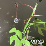 Copper Wander Suncatcher Plant Stick, Plant Suncatcher