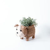 English Bulldog cooc fiber basket planter - Henderson Garden Supply