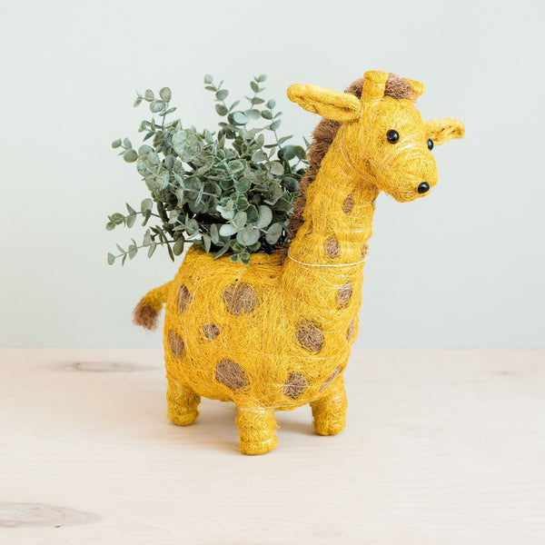 Giraffe Coco Fiber Planter - Henderson Garden Supply