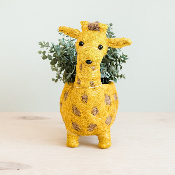 Giraffe Coco Fiber Planter - Henderson Garden Supply