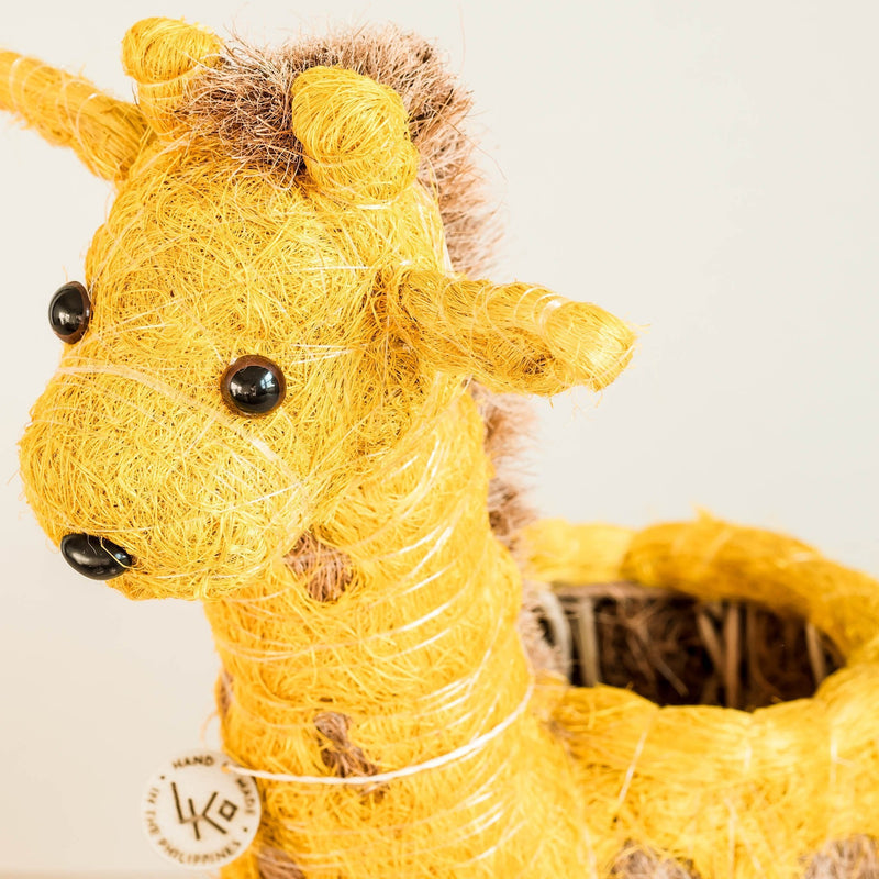 Giraffe Coco Fiber Planter - Henderson Garden Supply
