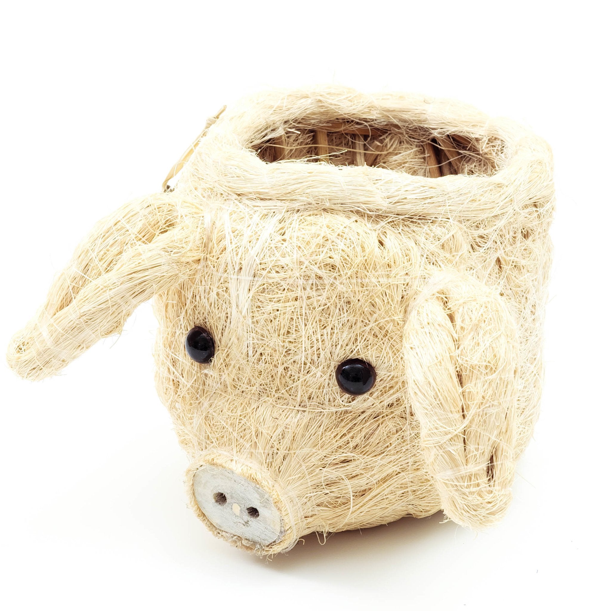 Pig coco fiber planter pot - Henderson Garden Supply