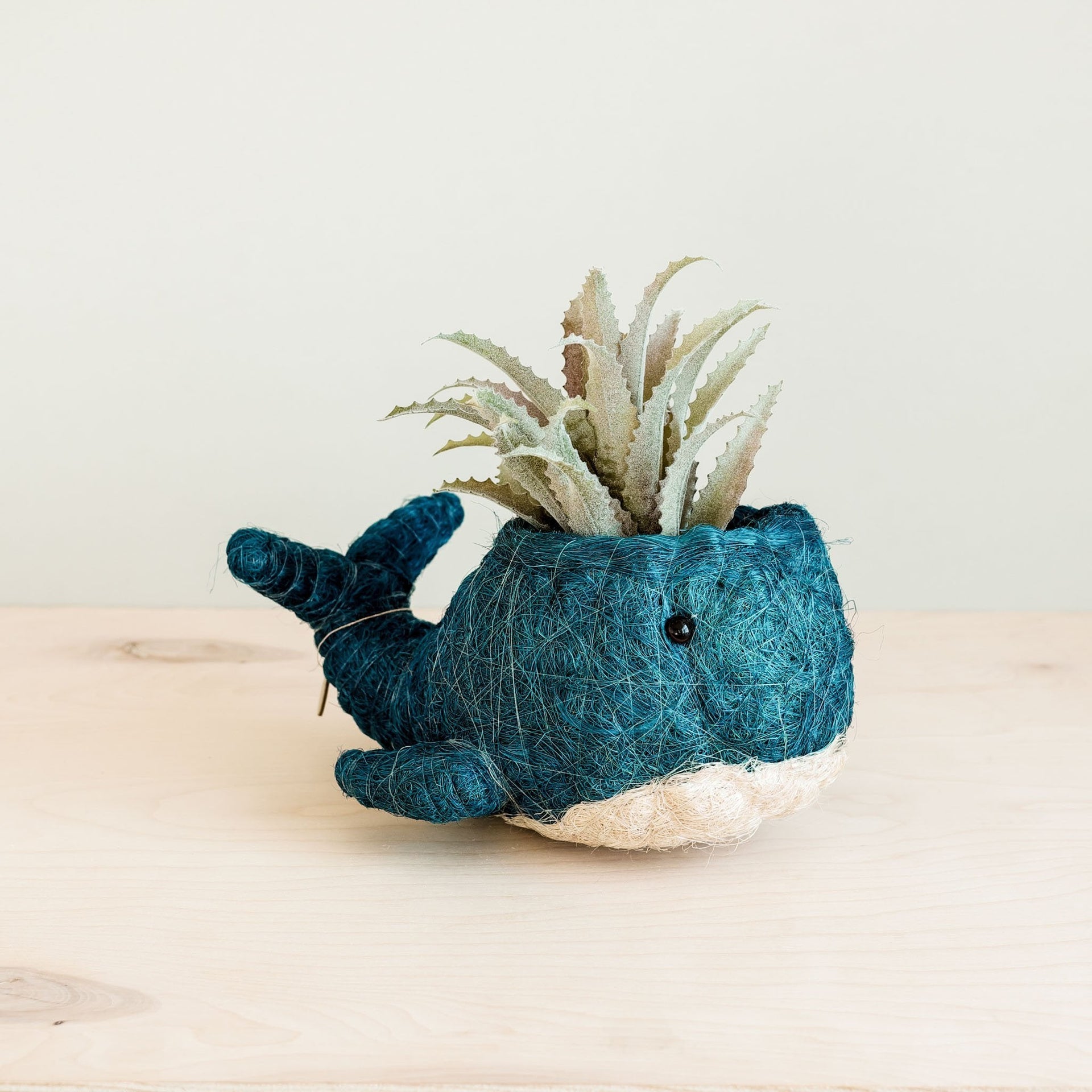 whale hanging planter Wicker Whale Planter