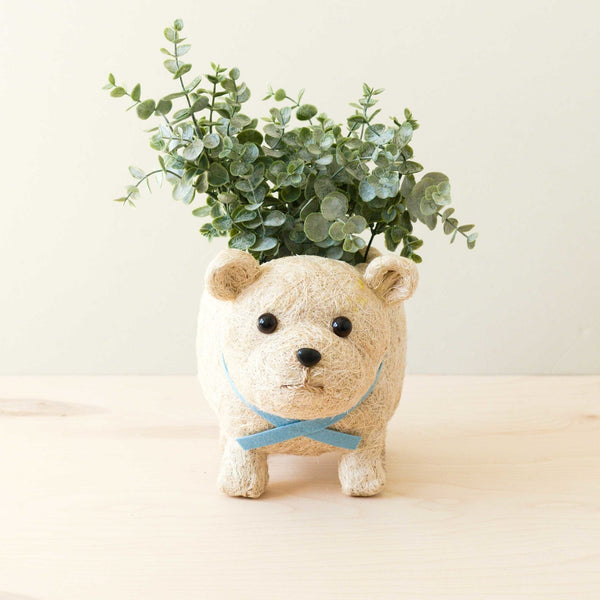 Polar Bear Coco Fiber Planter - Henderson Garden Supply