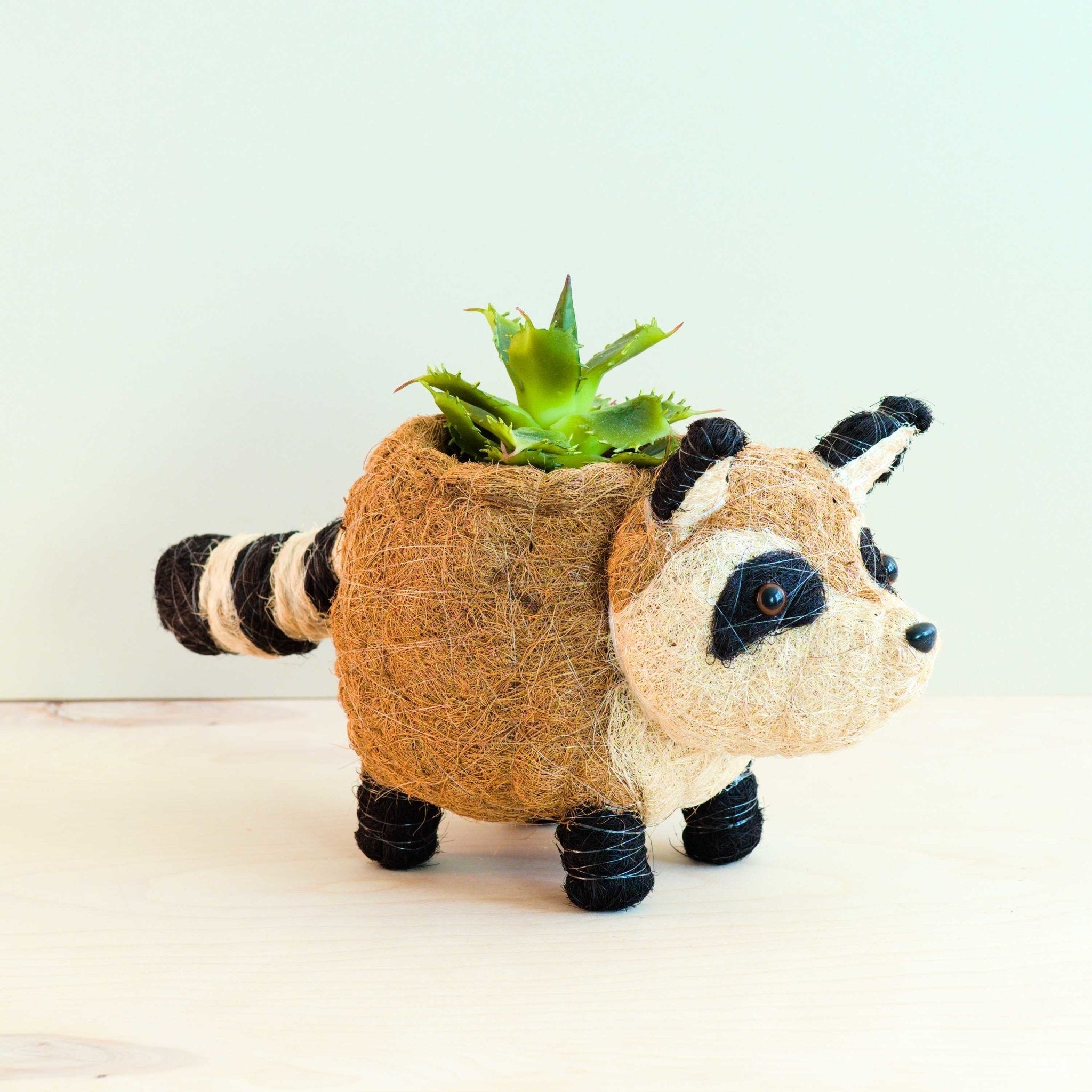 Raccoon Planter Handmade Plant Pot - Thumbnail 3