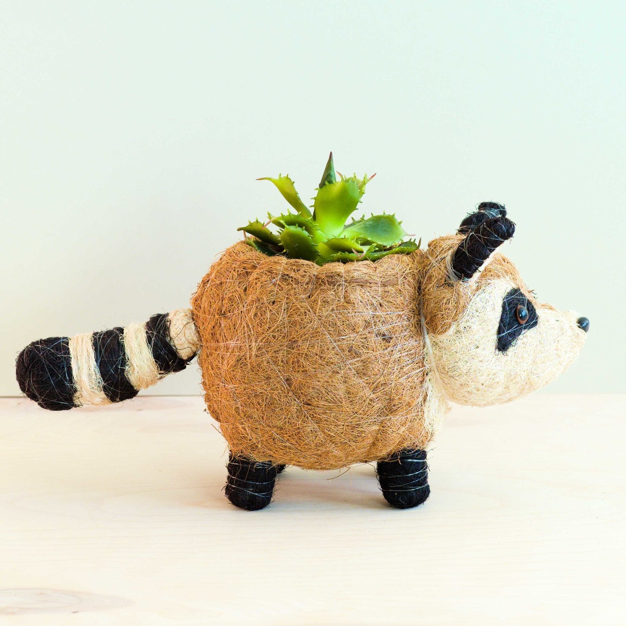 Raccoon Planter Handmade Plant Pot - Thumbnail 2