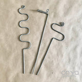 Steel Modern Plant Sticks Set of 3, Decorative Plant Stakes