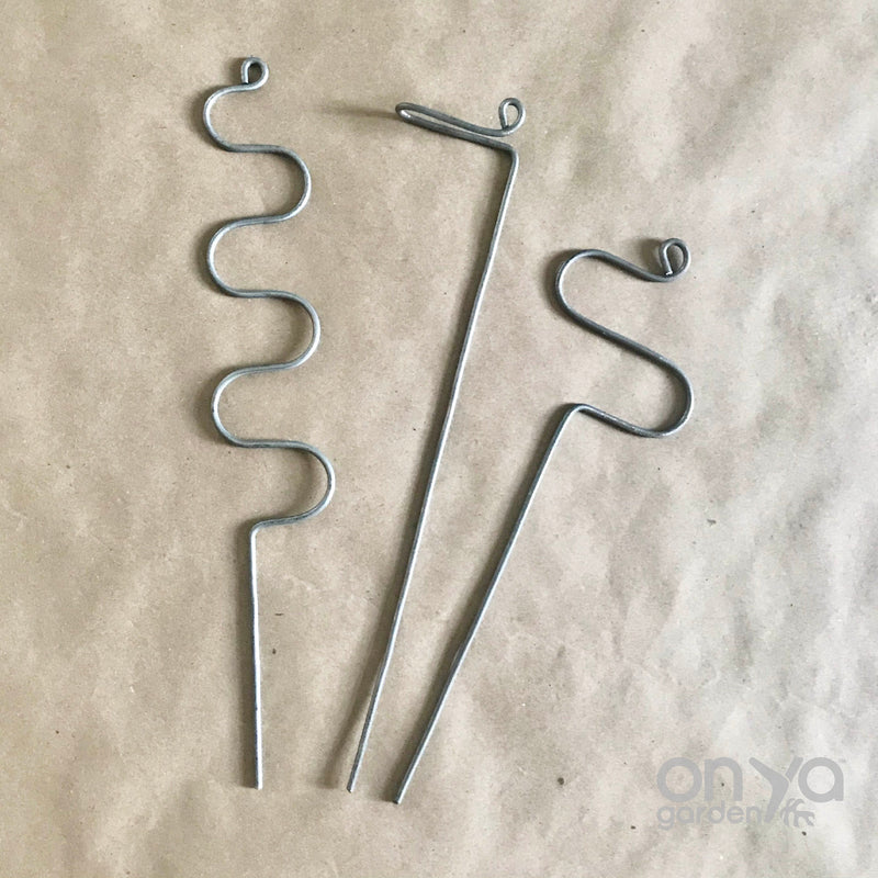 Steel Modern Plant Sticks Set of 3, Decorative Plant Stakes