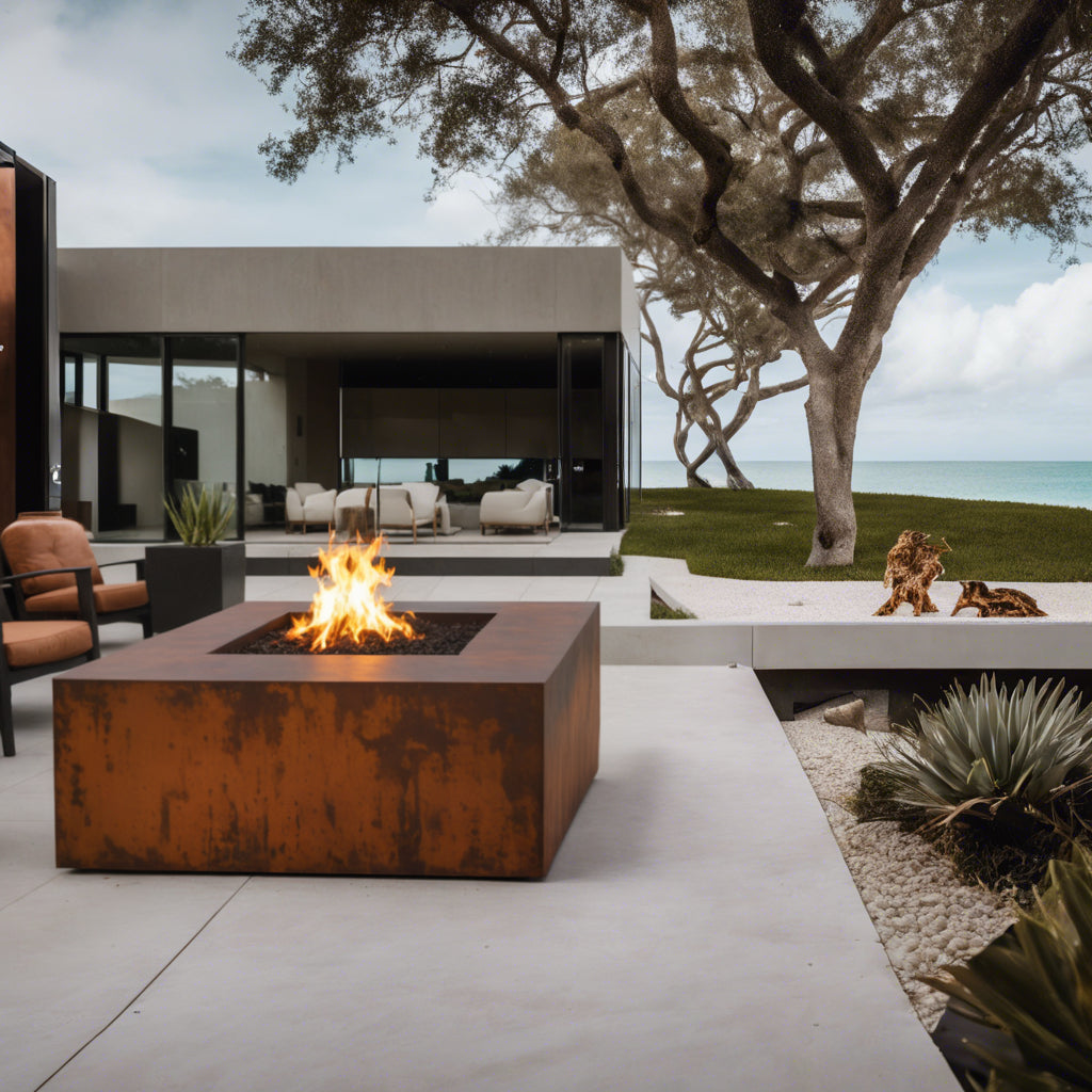Square Corten Fire Pit