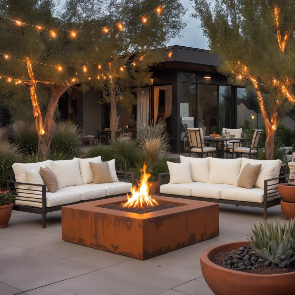 Square Corten Fire Pit