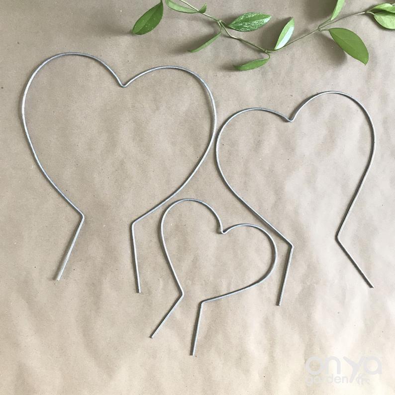 Steel Heart Plant Trellis, 3 Sizes Available
