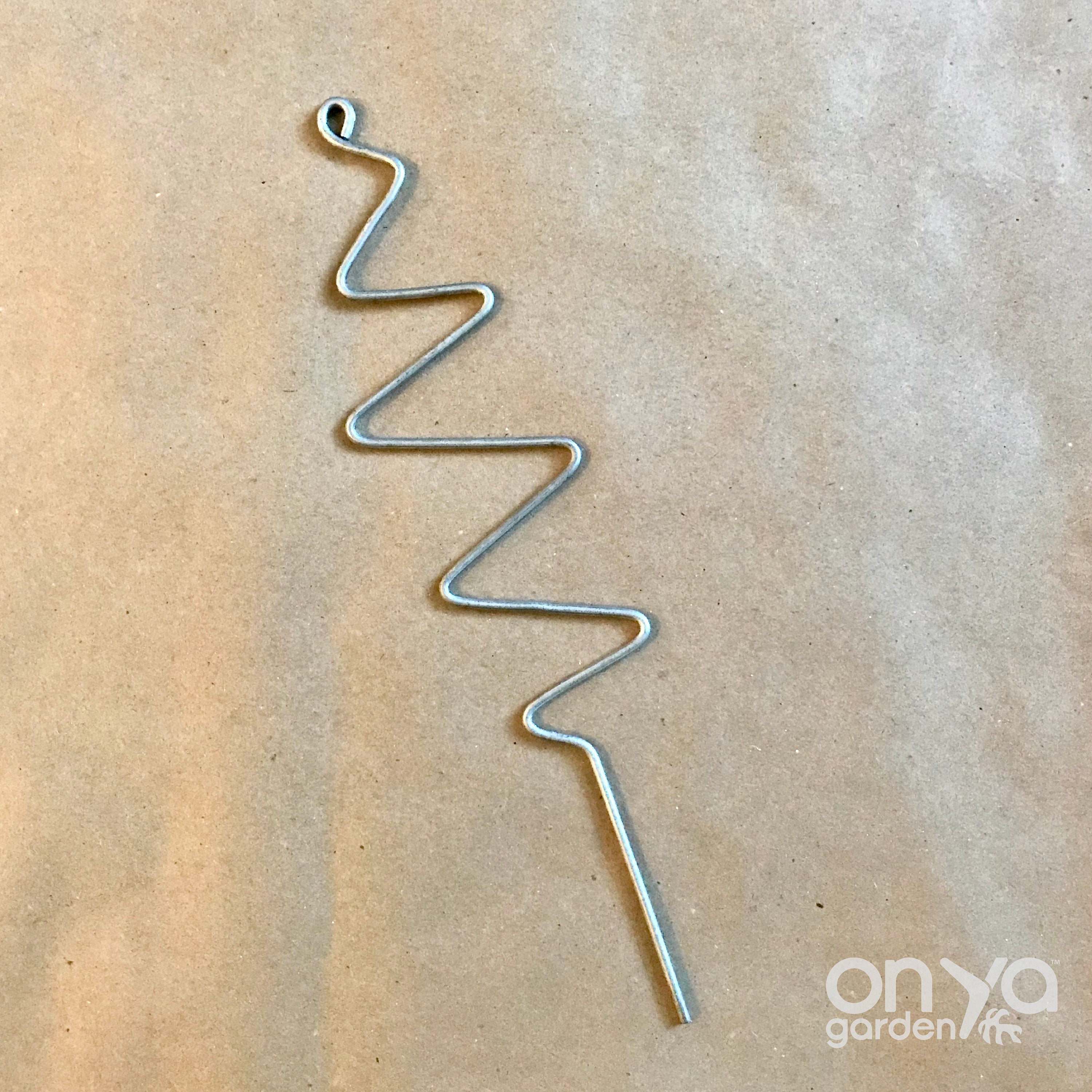 Steel Zig Zag Plant Stick, Decorative Plant Stake