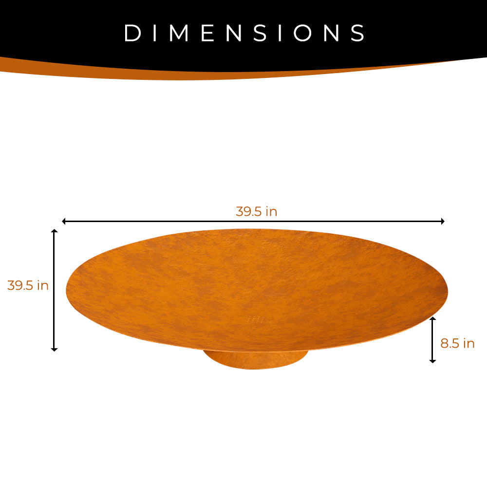 Corten Steel Fire Pit, Water Bowl*, and Planter Bowl