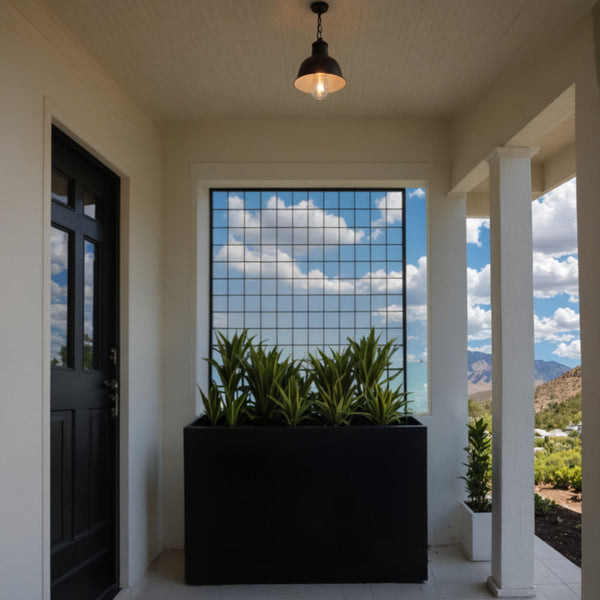 Steel Edge Planter with Trellis
