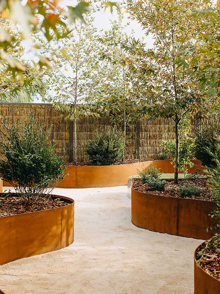 Staightcurve 22" Flexline CorTen Steel Edging - Henderson Garden Supply