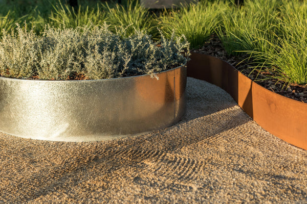 Straightcurve Flexible Steel Edging Weathering Steel and Galvanized Steel Edging - Henderson Garden Supply