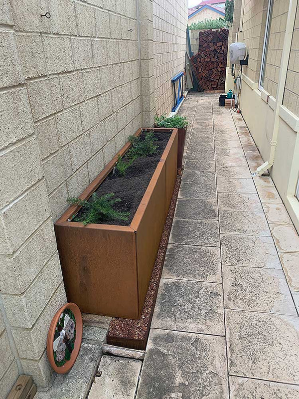 Weathering Steel 22" Height Raised Garden Bed Planter Sections