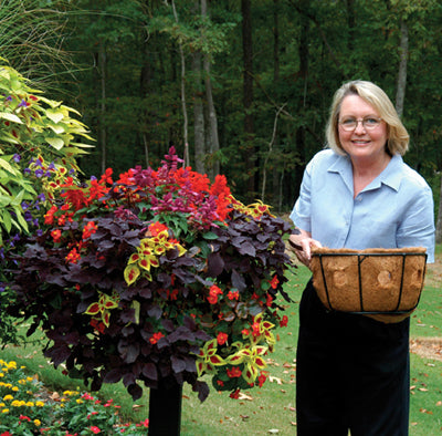 Pamela Crawford Single Tier Basket Planter and Liner Sets for Side Planting - Henderson Garden Supply
