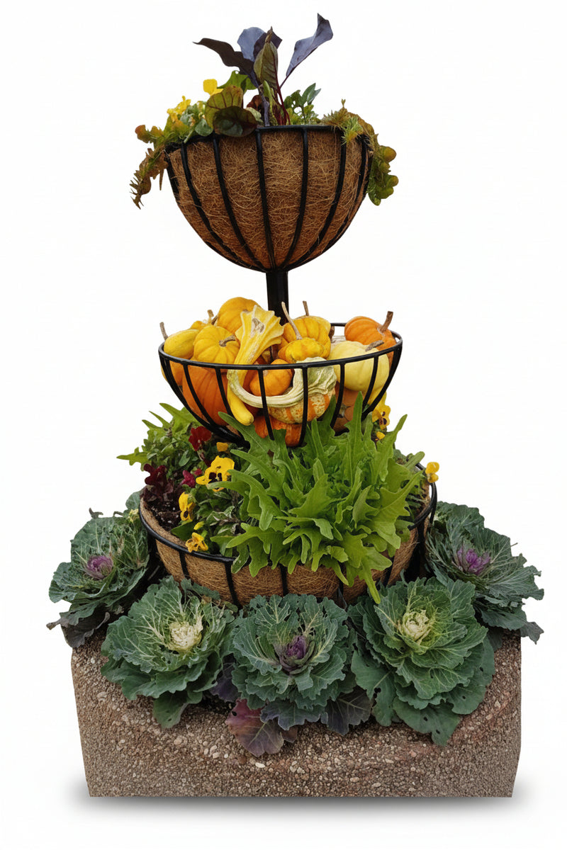 plastic tiered planter Three-Tier Cascade Planter Freestanding