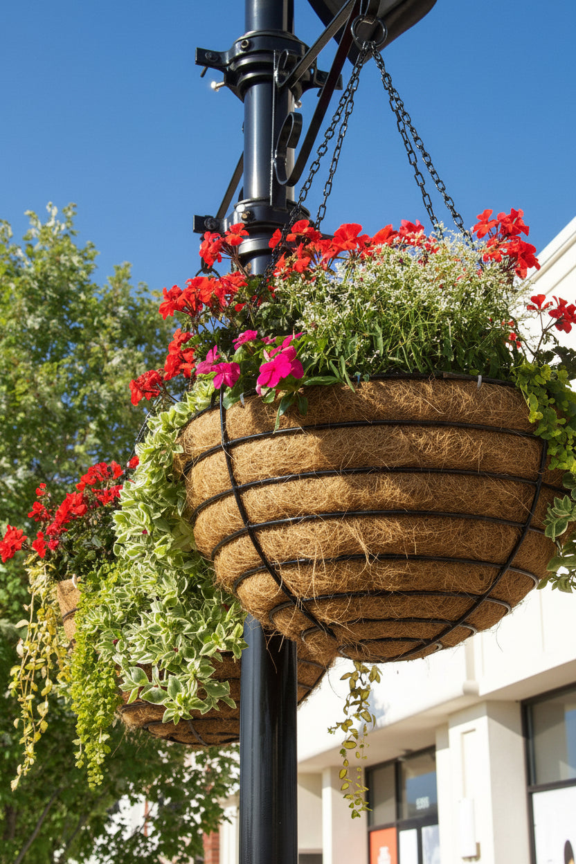 Euro Classic Hanging Basket and Liner Set - Set of 2 Baskets and Liners - Henderson Supply