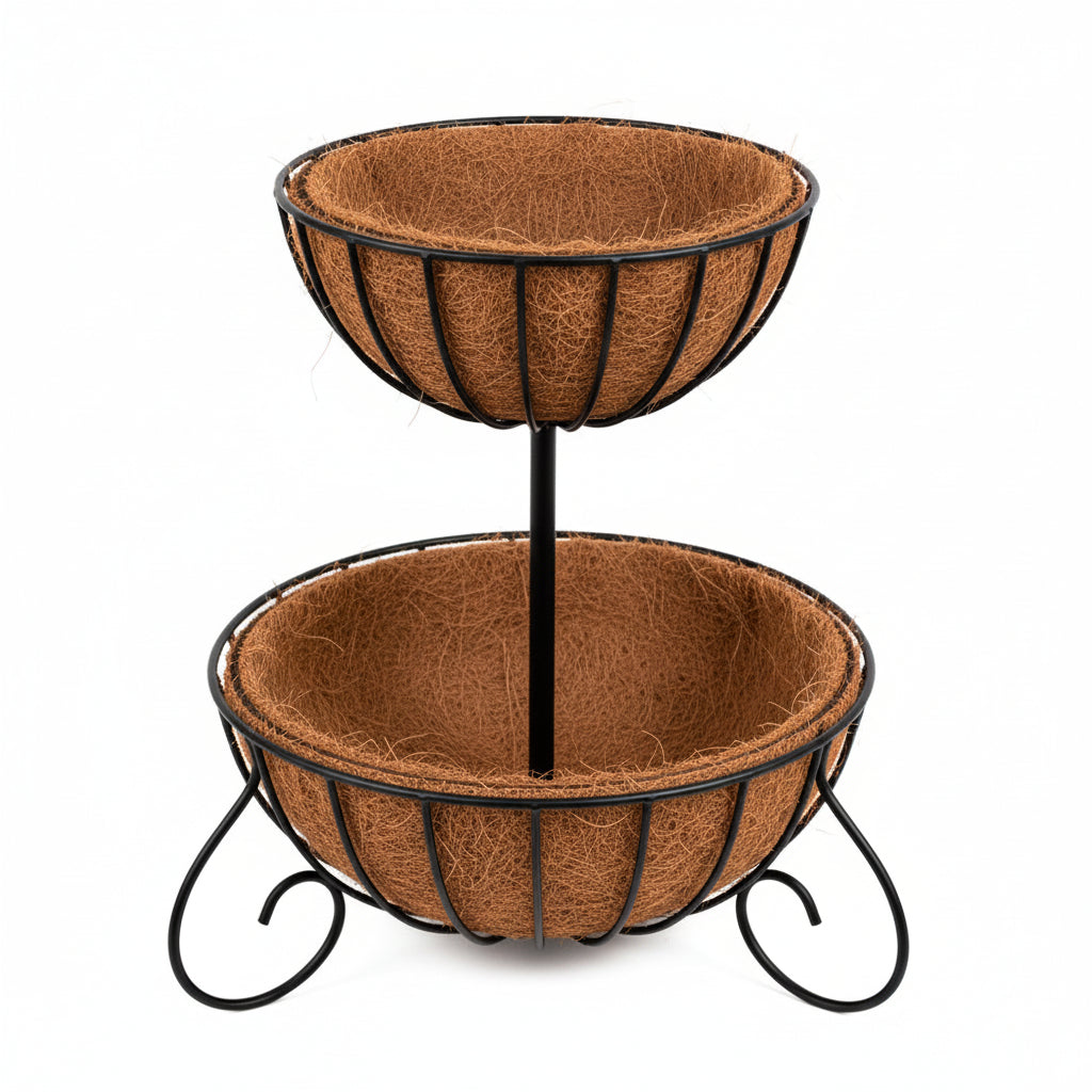 Two Tiered Classic Free Standing Patio Cascade Planter - Henderson Garden Supply