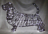 Wire Framed Pre-Lit Basset Hound Topiary Henderson Garden Supply